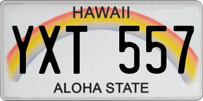 HI license plate YXT557