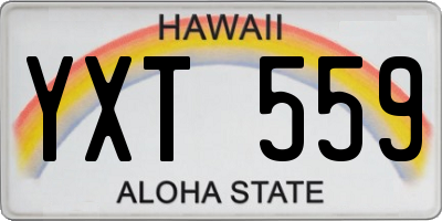 HI license plate YXT559