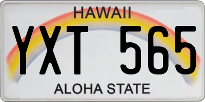 HI license plate YXT565