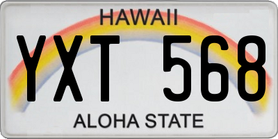 HI license plate YXT568
