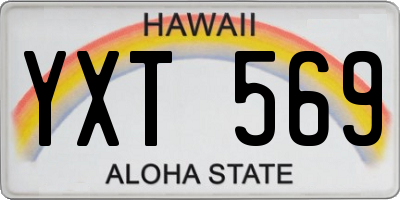 HI license plate YXT569