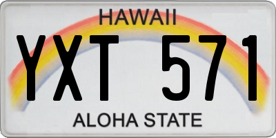 HI license plate YXT571