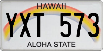 HI license plate YXT573