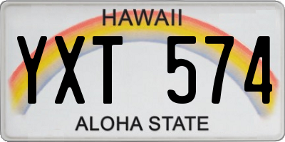 HI license plate YXT574