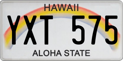 HI license plate YXT575