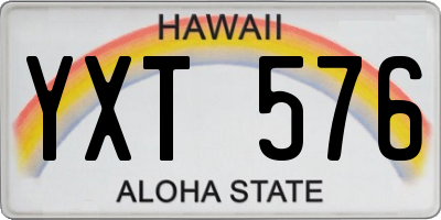 HI license plate YXT576