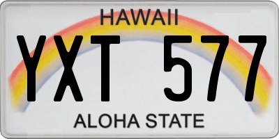 HI license plate YXT577