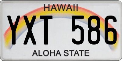 HI license plate YXT586