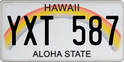 HI license plate YXT587