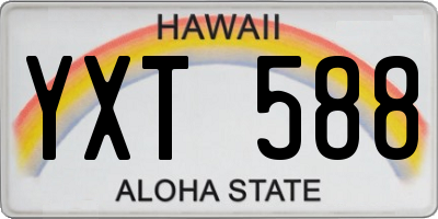 HI license plate YXT588