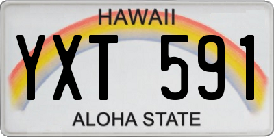 HI license plate YXT591