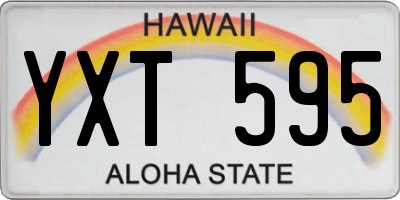 HI license plate YXT595