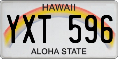 HI license plate YXT596