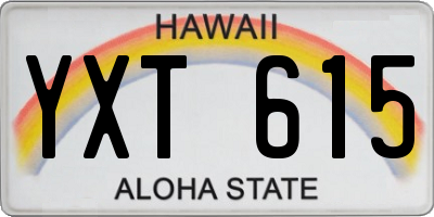 HI license plate YXT615