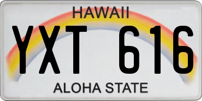 HI license plate YXT616