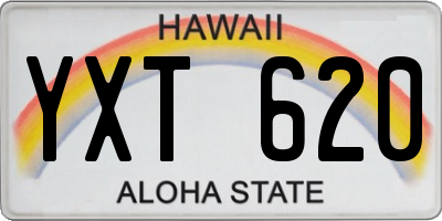 HI license plate YXT620
