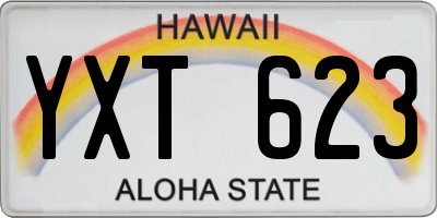 HI license plate YXT623