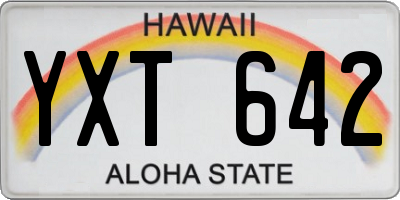 HI license plate YXT642