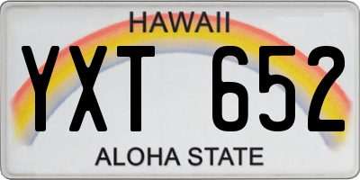 HI license plate YXT652