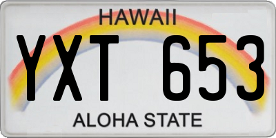 HI license plate YXT653