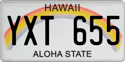 HI license plate YXT655