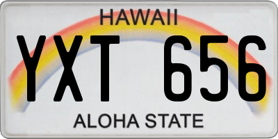 HI license plate YXT656