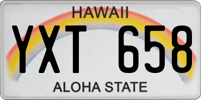 HI license plate YXT658