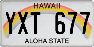 HI license plate YXT677