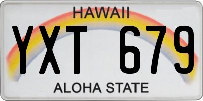 HI license plate YXT679