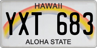 HI license plate YXT683