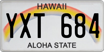 HI license plate YXT684