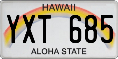 HI license plate YXT685