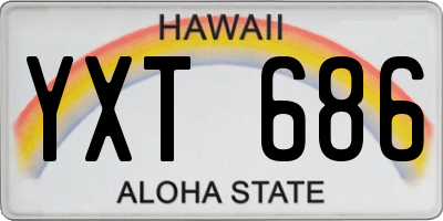 HI license plate YXT686