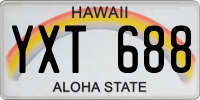 HI license plate YXT688
