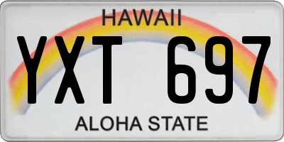 HI license plate YXT697