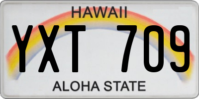 HI license plate YXT709