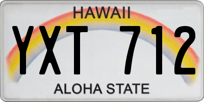 HI license plate YXT712