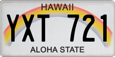 HI license plate YXT721