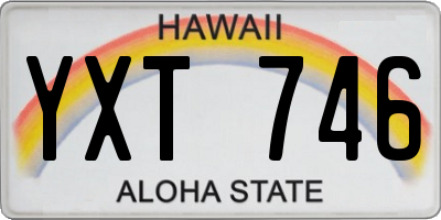 HI license plate YXT746