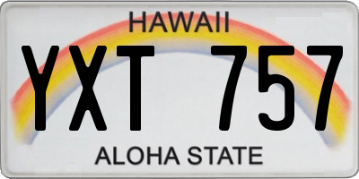HI license plate YXT757