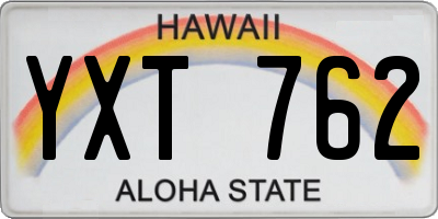 HI license plate YXT762