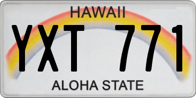 HI license plate YXT771