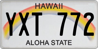 HI license plate YXT772