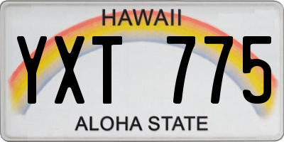 HI license plate YXT775