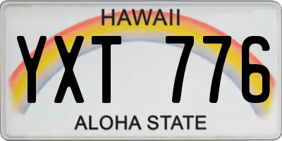 HI license plate YXT776