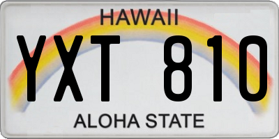 HI license plate YXT810