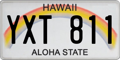 HI license plate YXT811