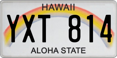 HI license plate YXT814