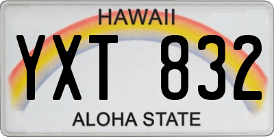 HI license plate YXT832