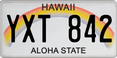 HI license plate YXT842